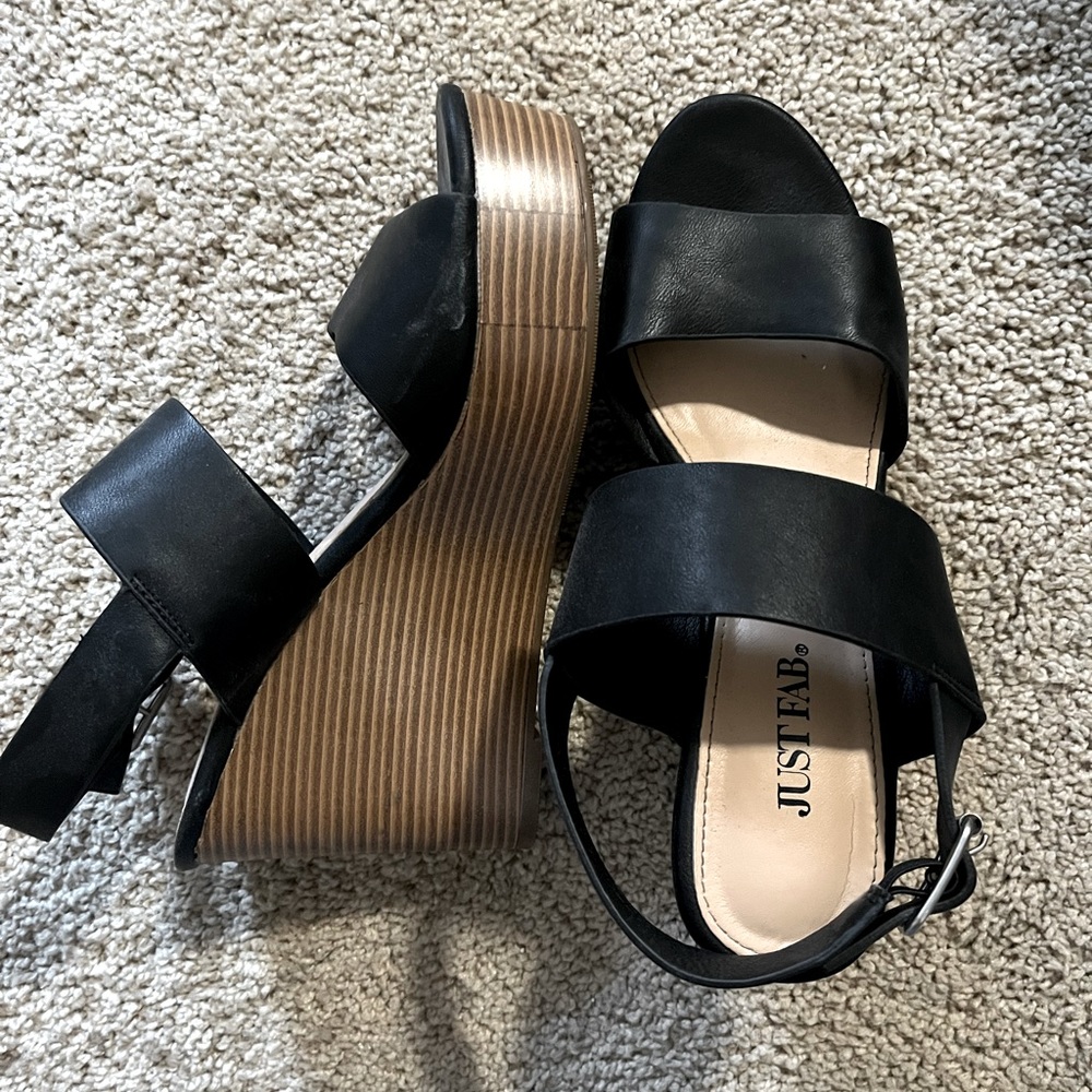 size 7 strap wedges
